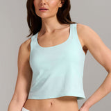 Organic Cotton Rib Tank - Siella - Color: Aqua Mist Aqua
