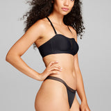 Micro Mesh Thong - Siella - Color: Black Noir