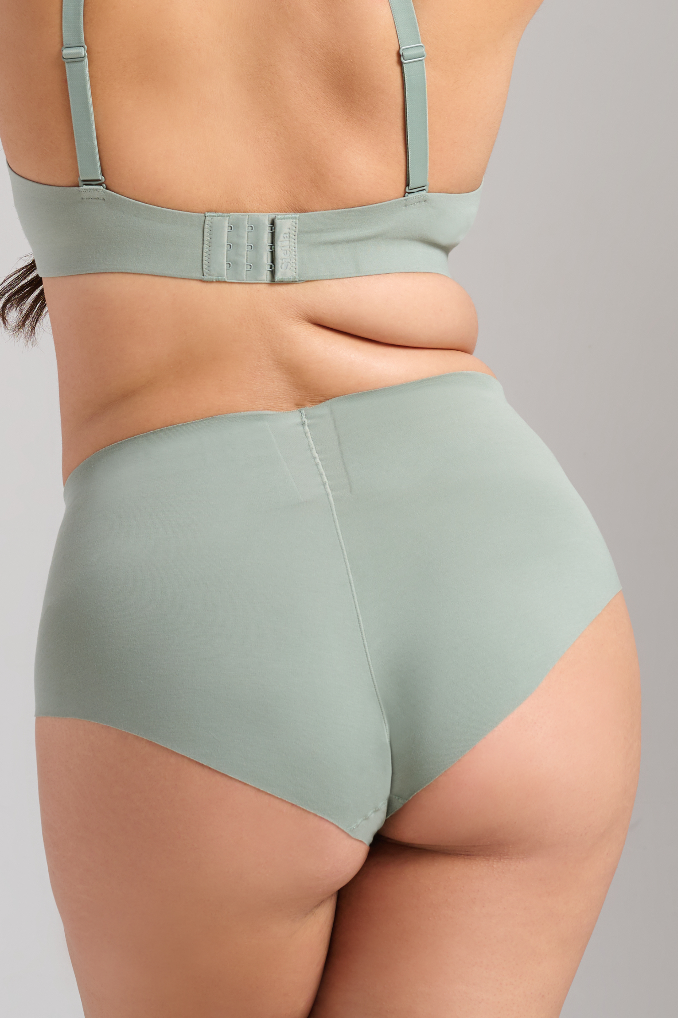 Organic Cotton No-Show Shaping Brief - SIELLA - Color: Sage Sauge