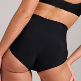 Invisible High Waist Shaping Brief - SIELLA - Color: Black Noir