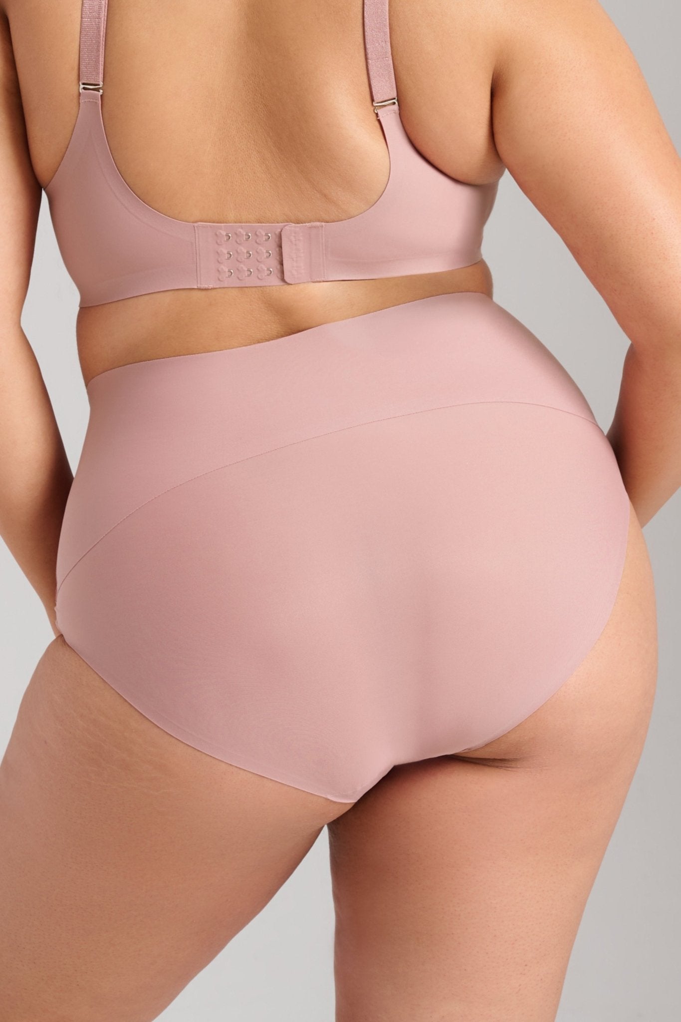 Invisible High Waist Shaping Brief - SIELLA - Color: Dusty Rose Vieux rose