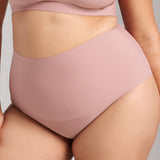 Invisible High Waist Shaping Brief - SIELLA - Color: Dusty Rose Vieux rose