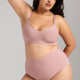 Invisible High Waist Shaping Brief - SIELLA - Color: Dusty Rose Vieux rose
