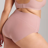 Invisible High Waist Shaping Brief - SIELLA - Color: Dusty Rose Vieux rose