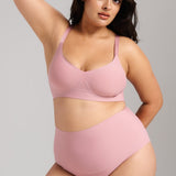 Invisible High Waist Shaping Brief - SIELLA - Color: Dusty Rose Vieux rose