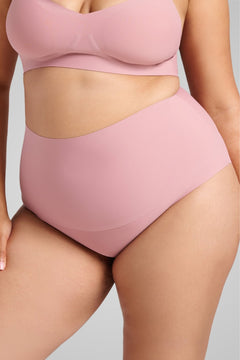 Invisible High Waist Shaping Brief - SIELLA - Color: Dusty Rose Vieux rose