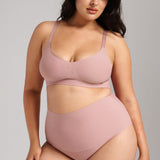 Invisible V-Neck Bra - SIELLA - Color: Dusty Rose Vieux rose