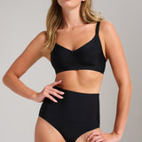 Invisible V-Neck Bra - SIELLA - Color: Black Noir