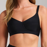 Invisible V-Neck Bra - SIELLA - Color: Black Noir
