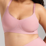 Invisible V-Neck Bra - SIELLA - Color: Dusty Rose Vieux rose