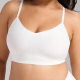 Invisible V - Neck Non - Padded Bra - Siella - Color: White Blanc