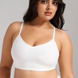 Invisible V - Neck Non - Padded Bra - Siella - Color: White Blanc