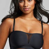 Microfiber Multiway Bra - Siella - Color: Black Noir
