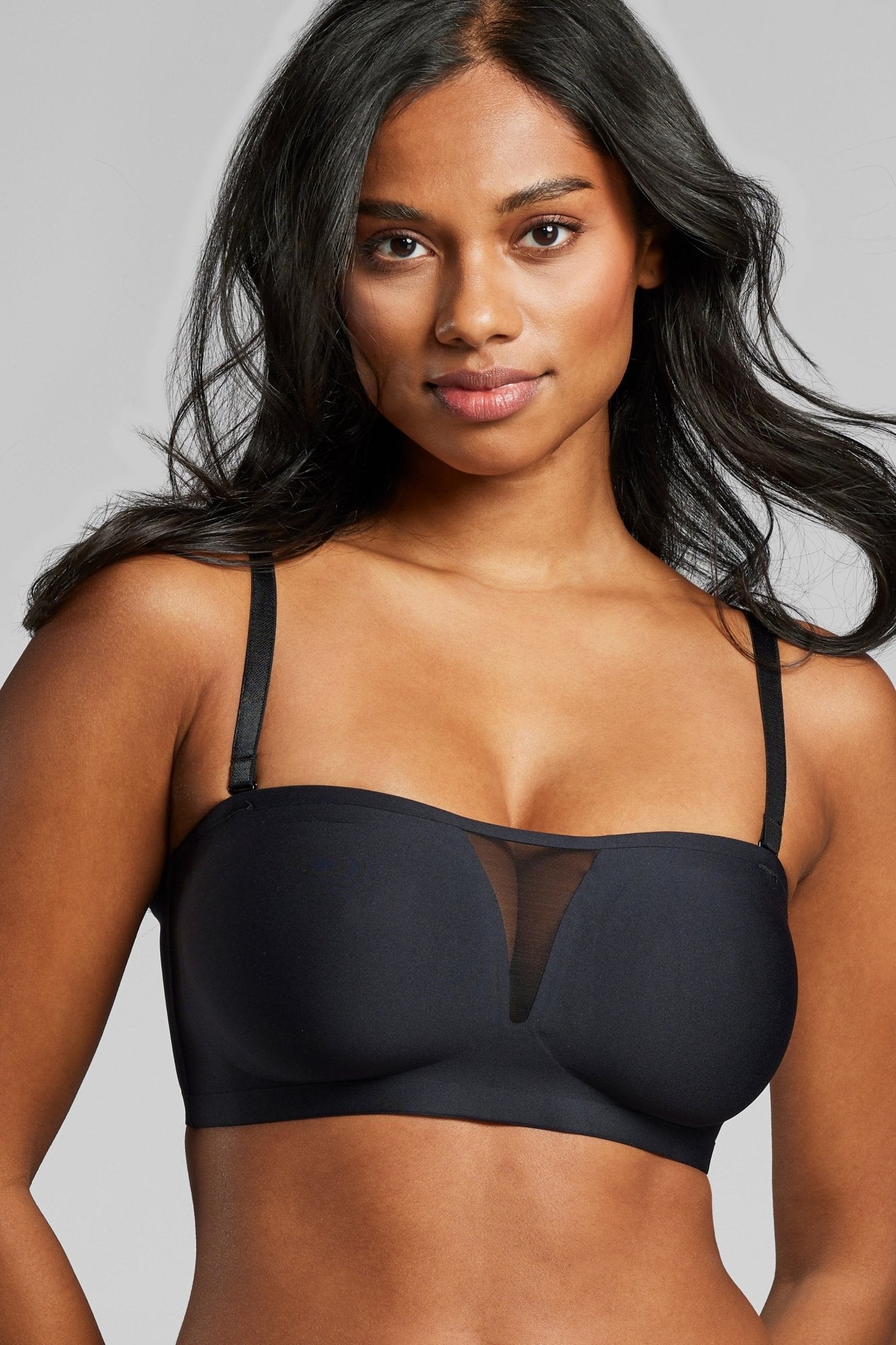 Microfiber Multiway Bra - Siella - Color: Black Noir