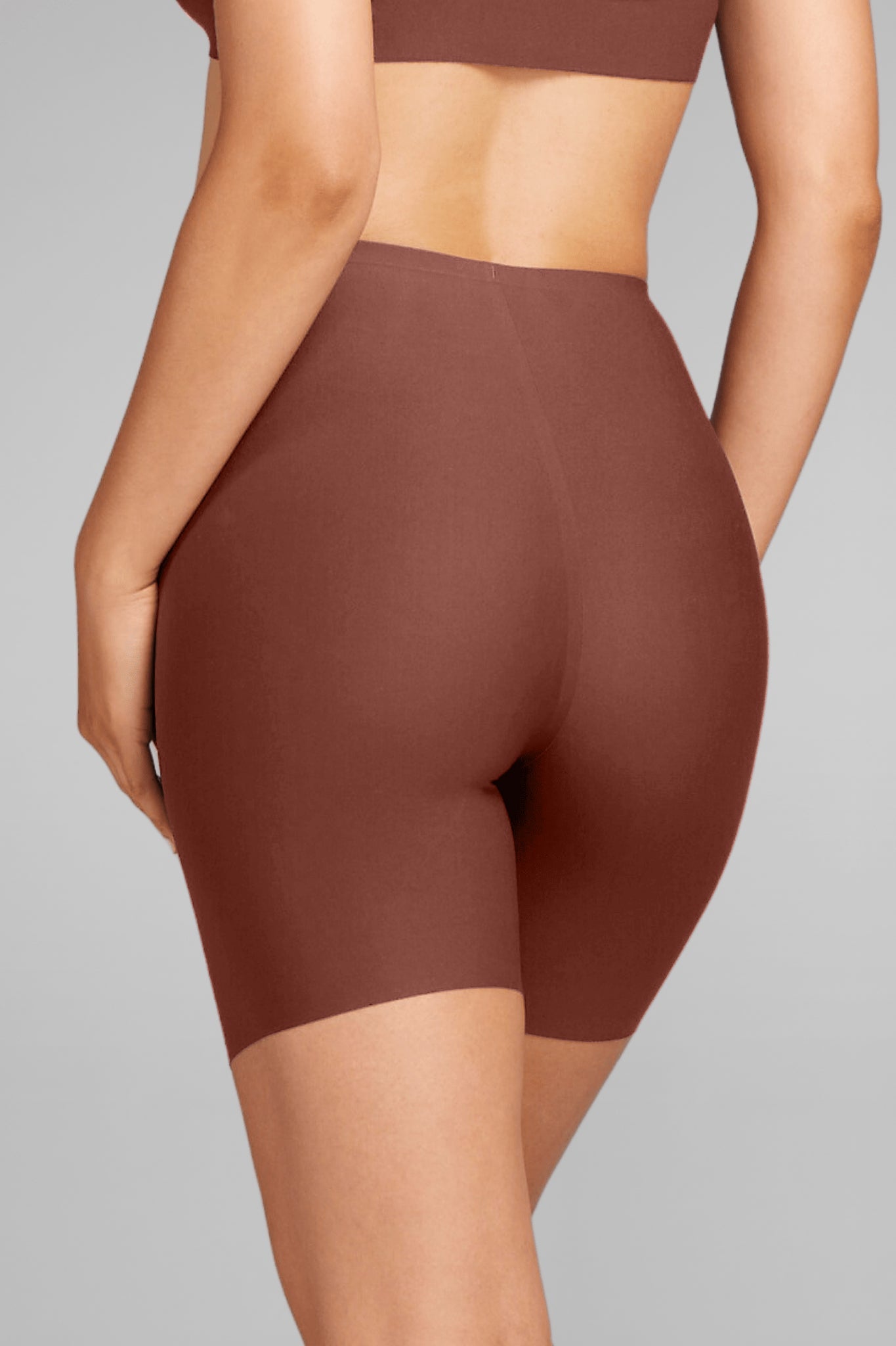 No - Show Biker Short - Siella - Color: Cocoa Cacao