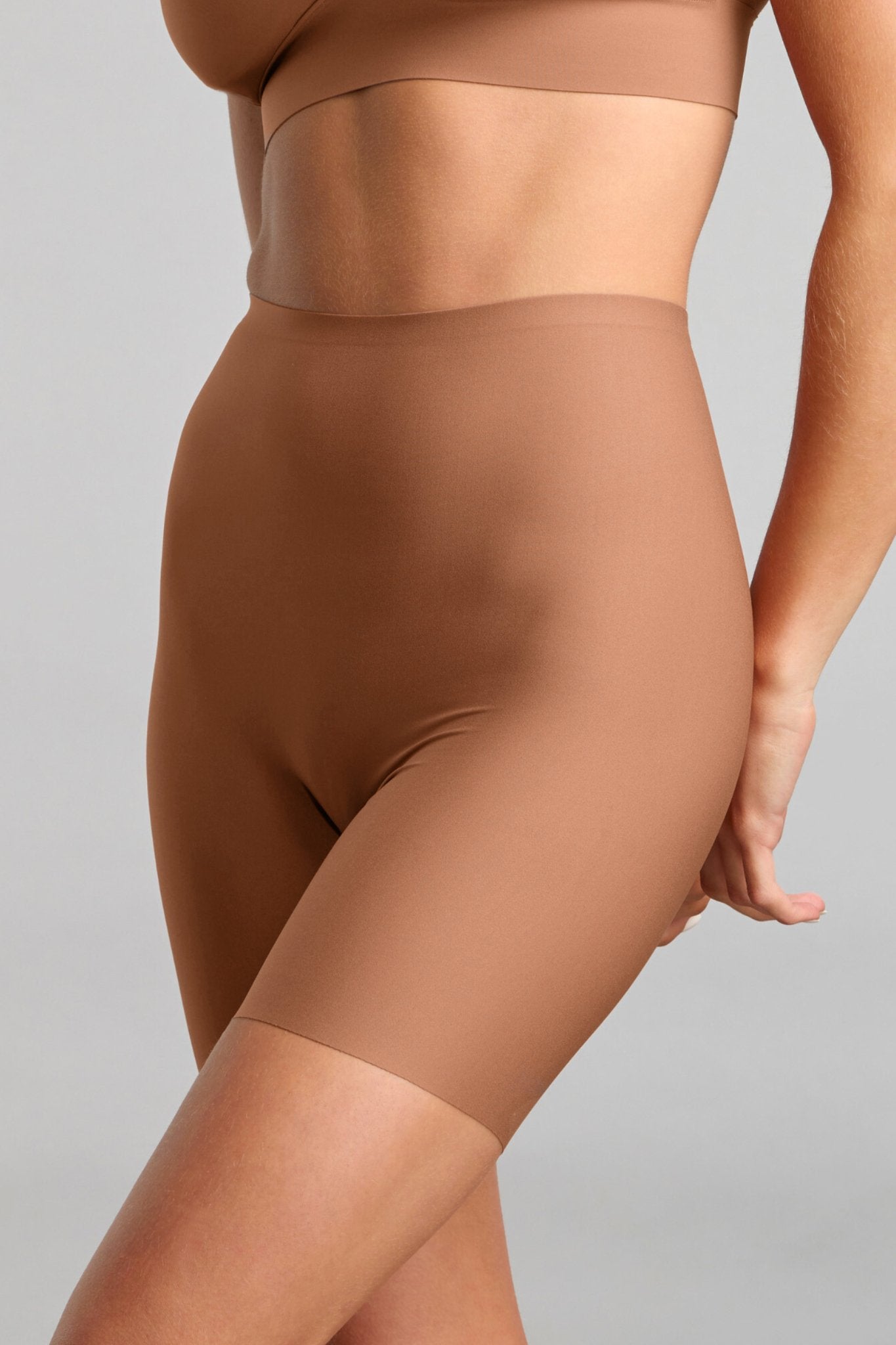 No - Show Biker Short - Siella - Color: Toffee Caramel