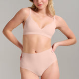 No - Show High Waist Brief - Siella - Color: Barely Pink Rose délicat