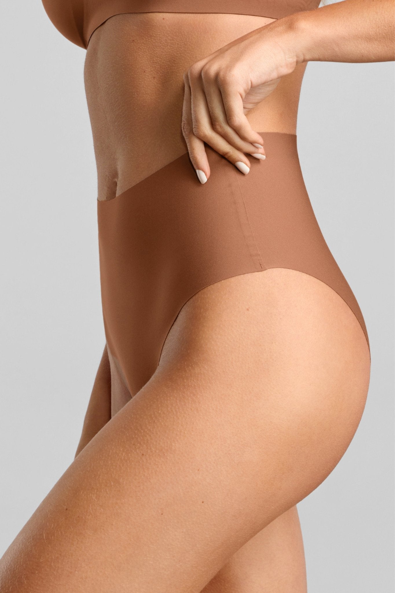 No - Show High Waist Brief - Siella - Color: Toffee Caramel