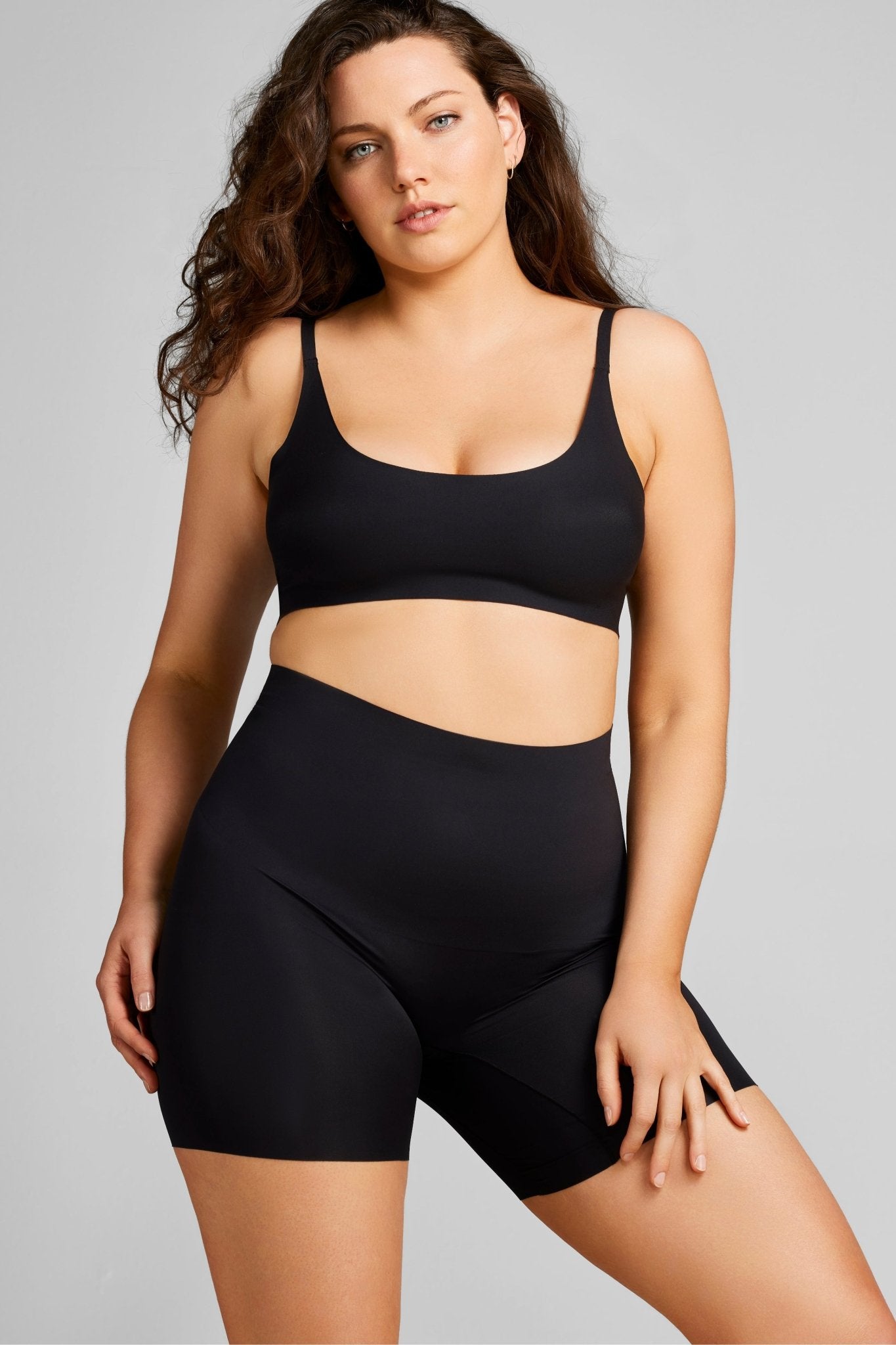 No-Show Shapewear Short - Siella - Color: Black Noir