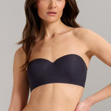 No-Show Strapless Foam Bra - Siella - Color: Black Noir