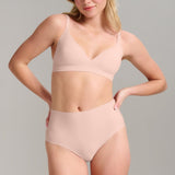 No-Show Triangle Seamless Bra - SIELLA - Color: Barely Pink Rose délicat