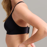 No-Show Triangle Seamless Bra - SIELLA - Color: Black Noir