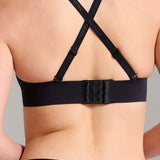 No-Show Triangle Seamless Bra - SIELLA - Color: Black Noir
