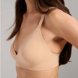 No-Show Triangle Seamless Bra - SIELLA - Color: Maple Sugar Sucre d'érable