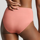 Organic Cotton High Waist Brief - SIELLA - Color: Terracotta