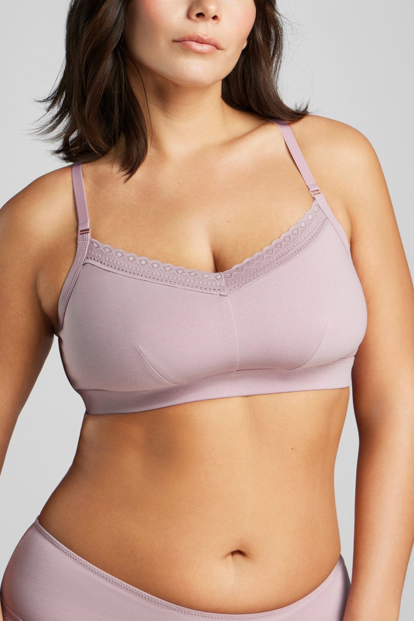 Organic Cotton Lace Balconette Bra - Siella