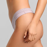 Organic Cotton Lace Thong - Siella - Color: Lavender Lavande