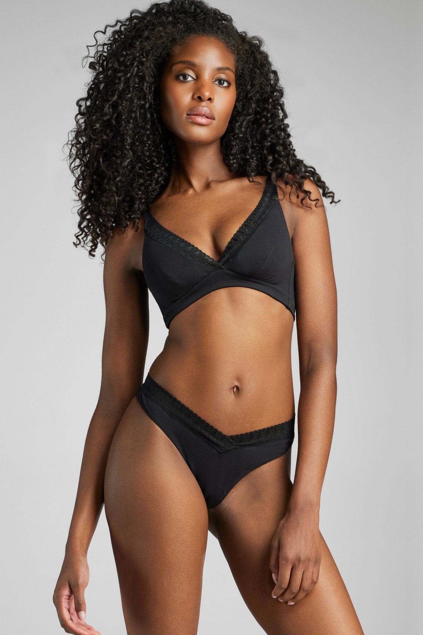 Organic Cotton Lace Thong - Siella