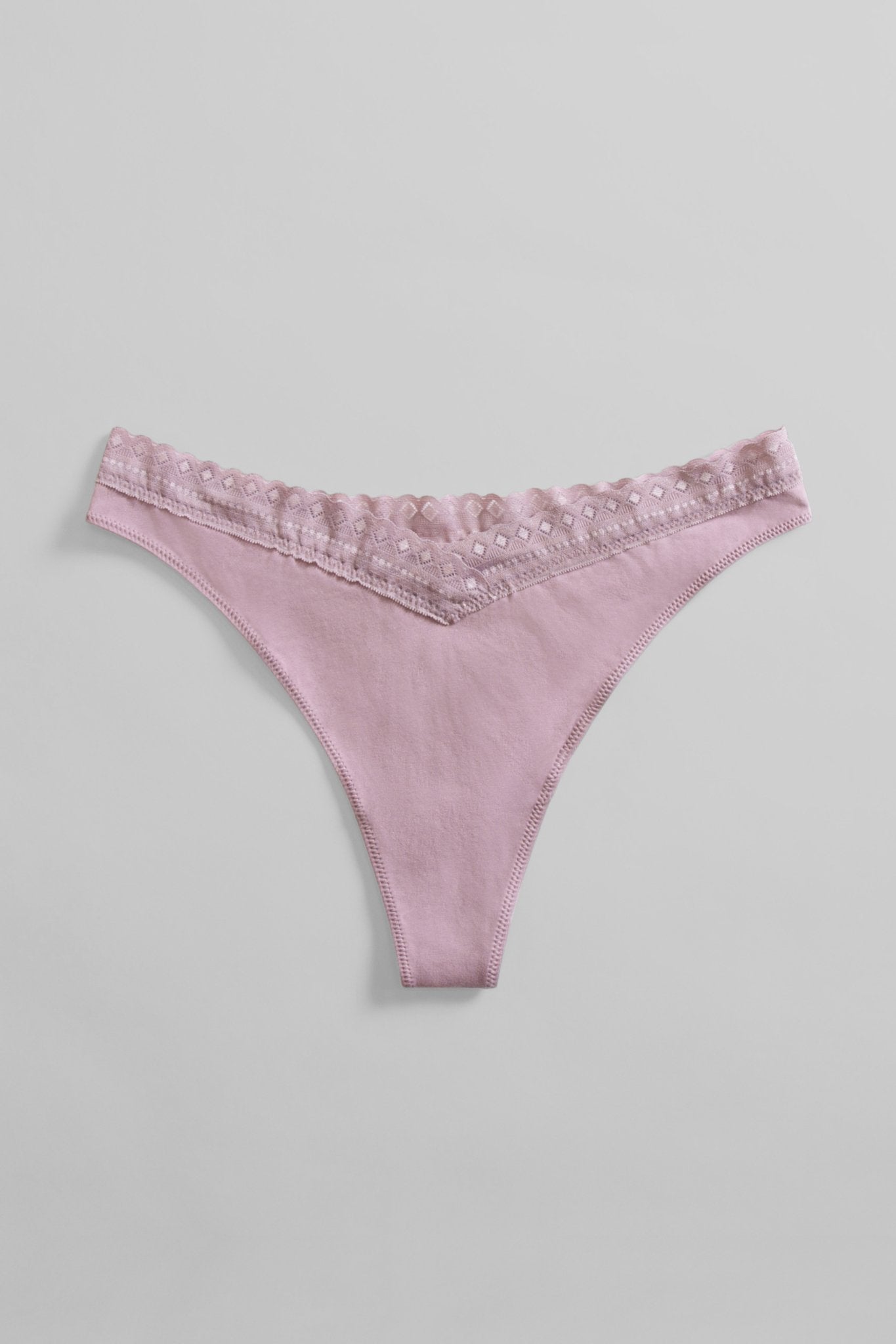 Organic Cotton Lace Thong - Siella