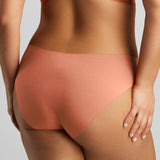 Organic Cotton No-Show Bikini - Siella - Color: Terracotta