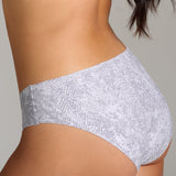 Organic Cotton No-Show Bikini - Siella - Color: Grey Snake Serpent gris