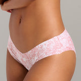 Organic Cotton No-Show Bikini - Siella - Color: Pink Snake Serpent rose