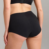 Organic Cotton No - Show High Waist Brief - Siella - Color: Black Noir
