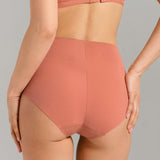 Organic Cotton No - Show High Waist Brief - Siella - Color: Terracotta