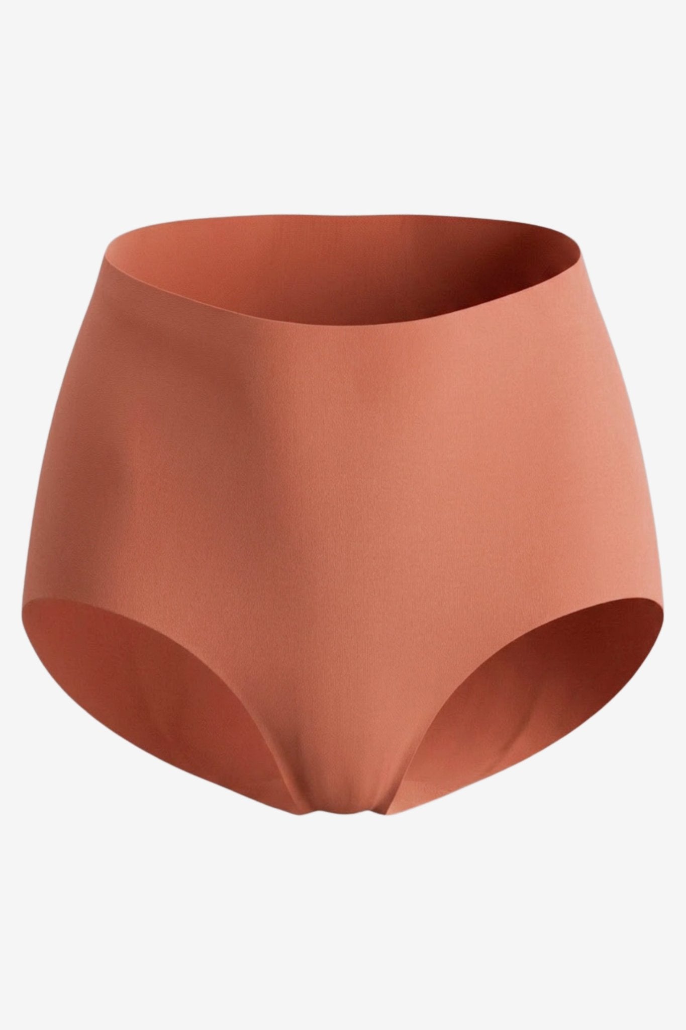 Organic Cotton No - Show High Waist Brief - Siella - Color: Terracotta