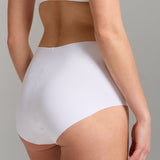 Organic Cotton No - Show High Waist Brief - Siella - Color: White Blanc