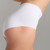 Organic Cotton No - Show High Waist Brief - Siella - Color: White Blanc