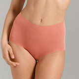 Organic Cotton No - Show High Waist Brief - Siella - Color: Terracotta