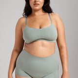 Organic Cotton No - Show Shaping Boy Short - Siella - Color: Sage Sauge