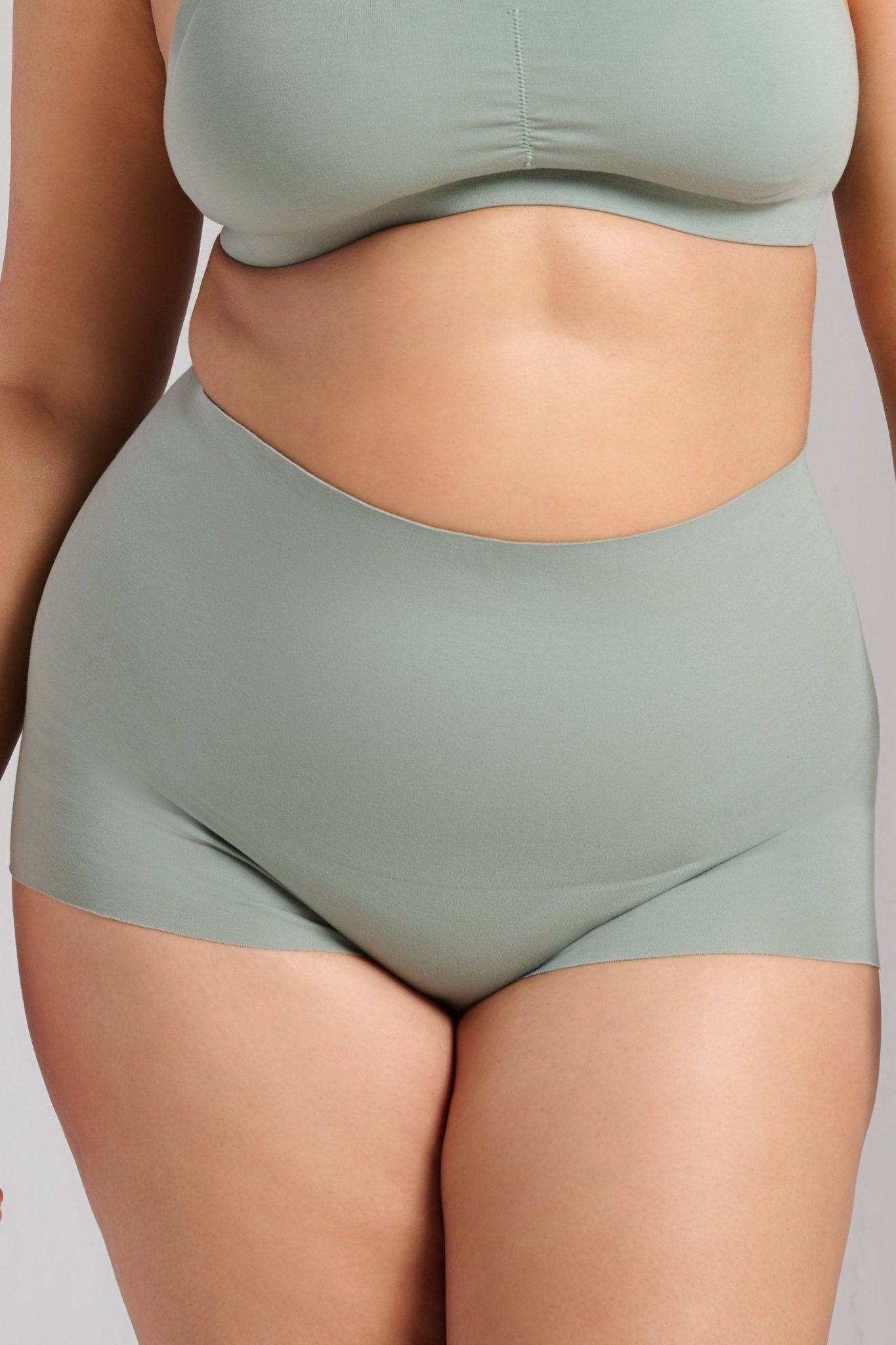 Organic Cotton No - Show Shaping Boy Short - Siella - Color: Sage Sauge