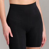 Organic Cotton No-Show Shaping Short - Siella - Color: Black Noir