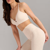 Organic Cotton No-Show Shaping Short - Siella - Color: Oatmeal Avoine