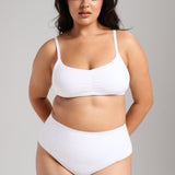 Organic Cotton No - Show Shaping Thong - Siella - Color: White Blanc
