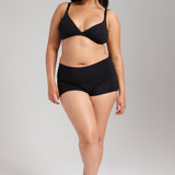 Organic Cotton No-Show Triangle Bra - SIELLA - Color: Black Noir