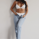Organic Cotton No-Show Triangle Bra - SIELLA - Color: White Blanc