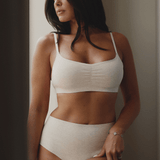 Organic Cotton No - Show V - Scoop Bra - Siella - Color: Oatmeal Avoine